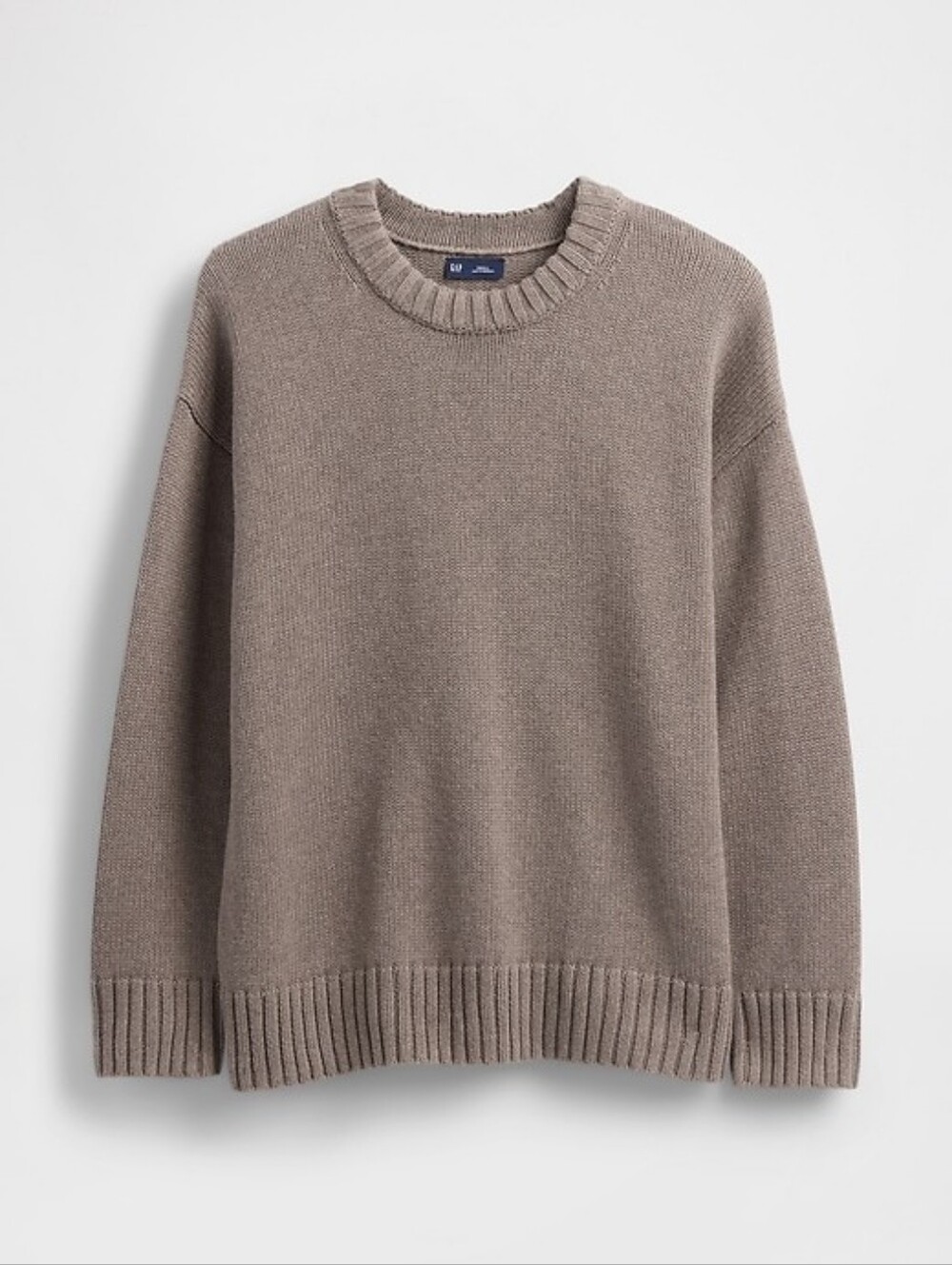 GAP 100% Cotton Oversized Sweater • Toasted Almond Brown • XS